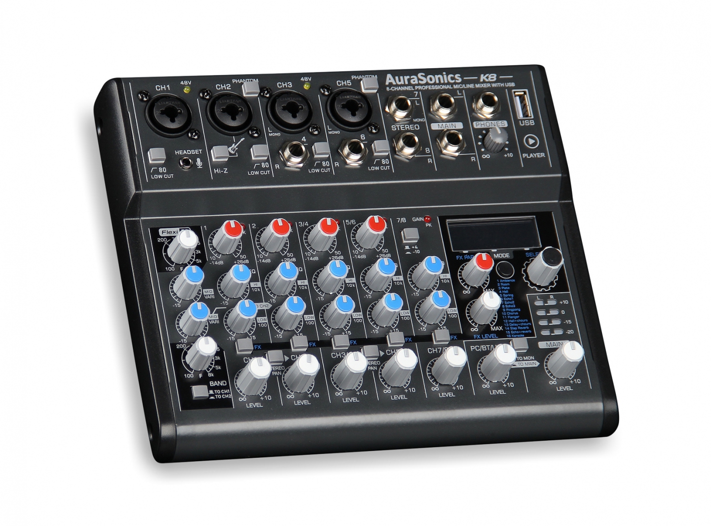 AuraSonics K8 компактный микшерный пульт в Благовещенске