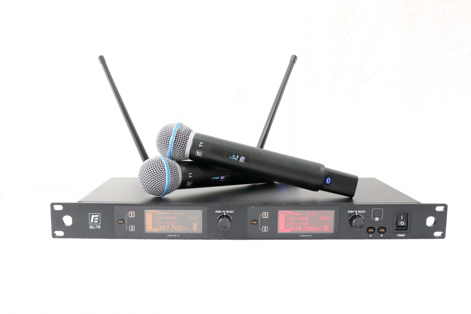 RFIntell QL7R/T1-B 720,500-754,000 МГц 2-канальная радиосистема с 2-мя ручными микрофонами в Благовещенске