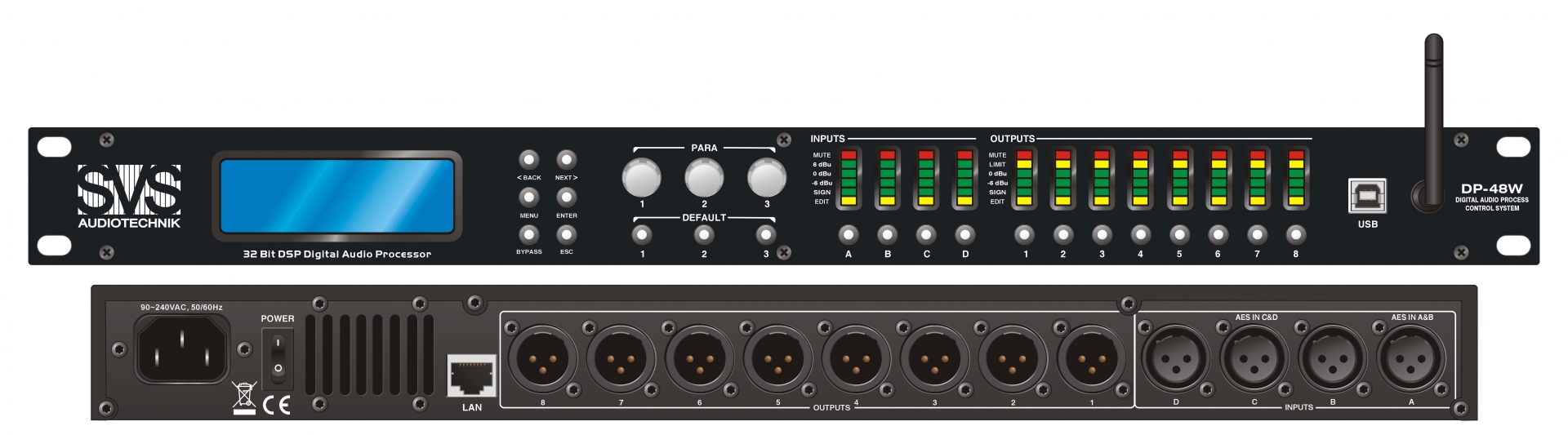 SVS Audiotechnik DP-48W Цифровой процессор: 4 входа 8 выходов в Благовещенске