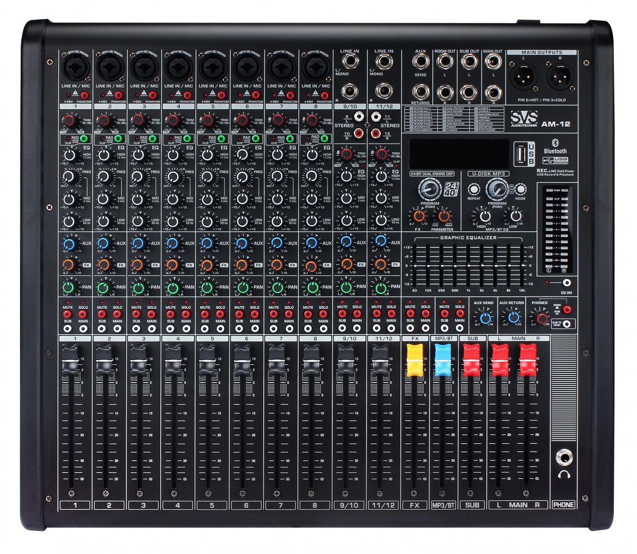 SVS Audiotechnik mixers AM-12 Микшерный пульт аналоговый, 12-канальный в Благовещенске