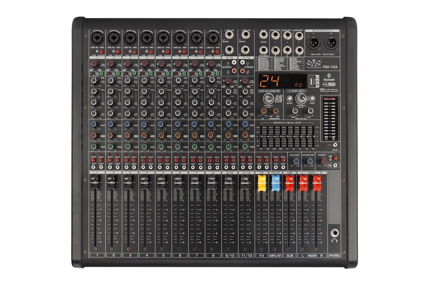 SVS Audiotechnik mixers PM-12A Активный аналоговый микшерный пульт, 12-канальный в Благовещенске